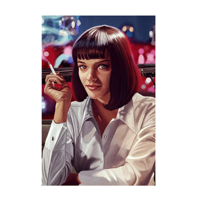 Pulp Fiction (1994) Movie Mia Wallace Painted Art poster print