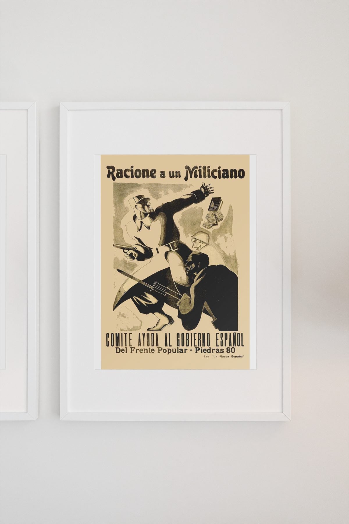 Ration a Militiaman poster on a light wall