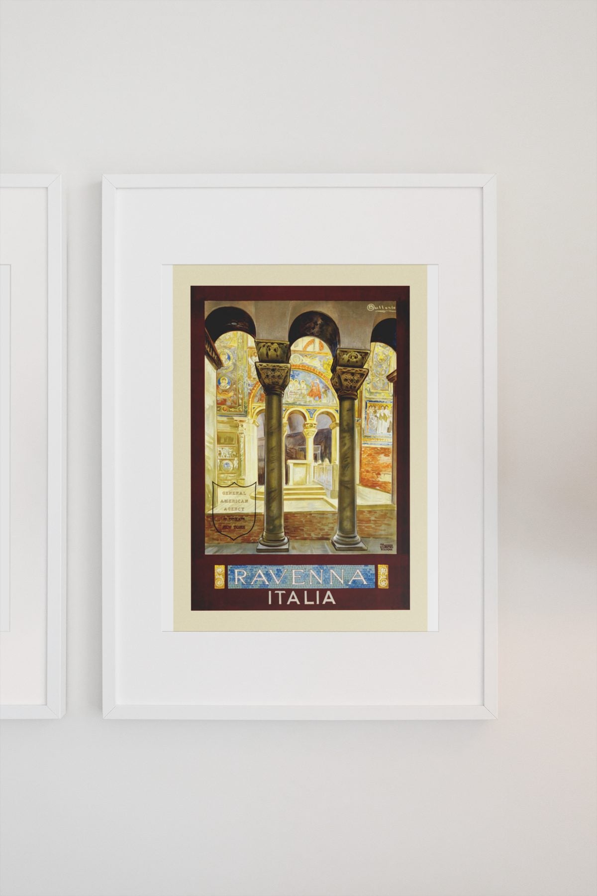 Ravenna Italia poster on a light wall