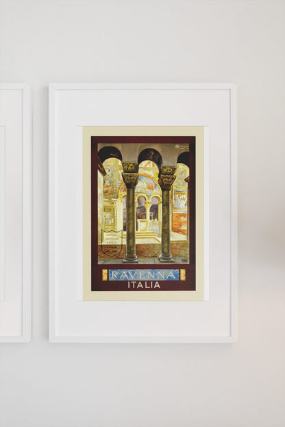 Ravenna Italia poster on a light wall