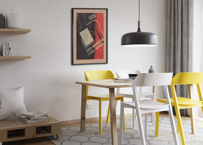 Read Anarchist Books poster framed above a dining table