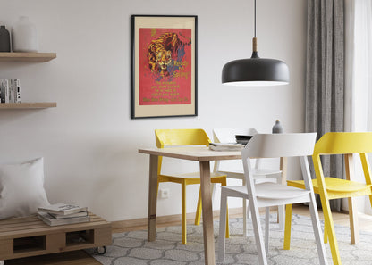 Ready to Spring poster framed above a dining table