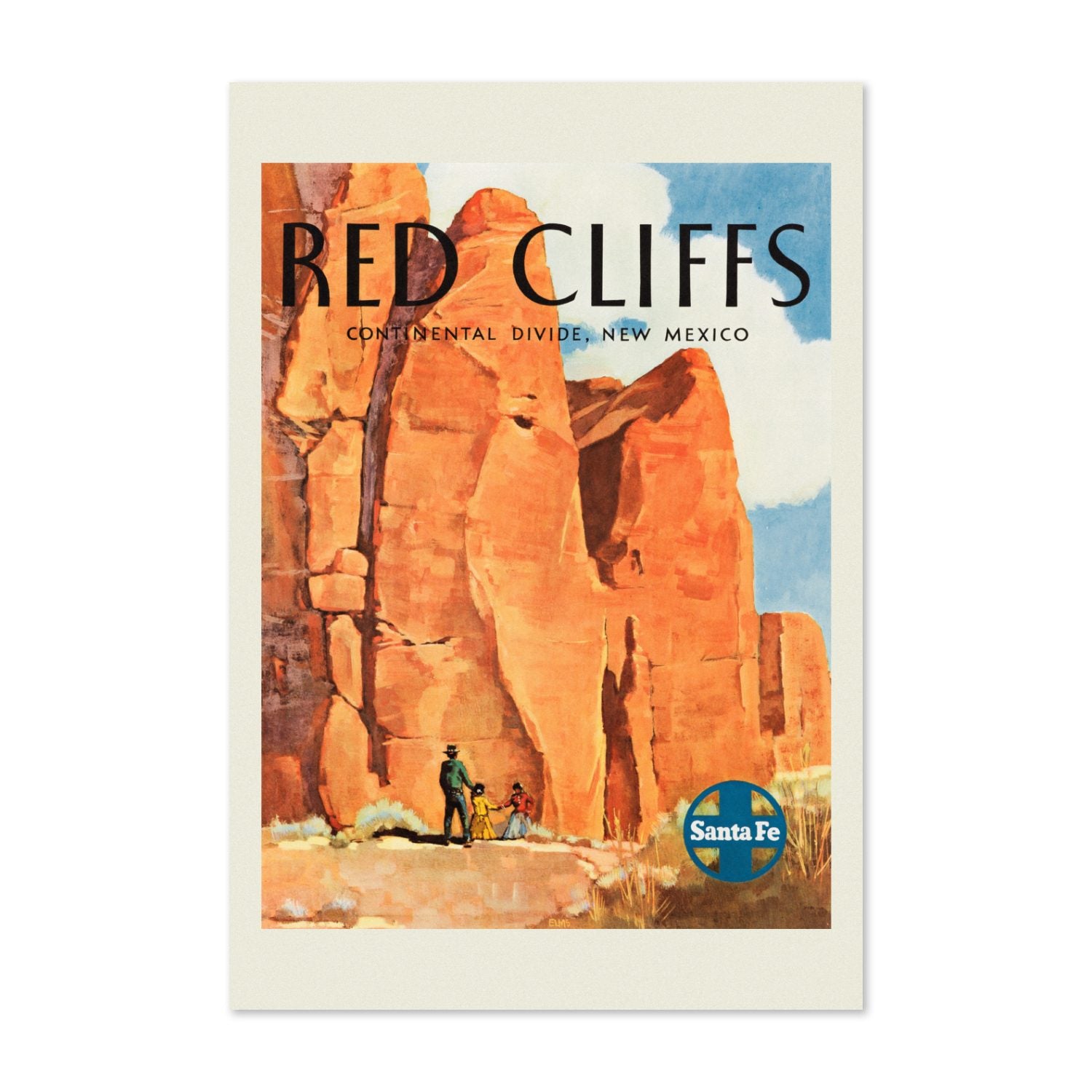Red Cliffs New Mexico Santa Fe poster print