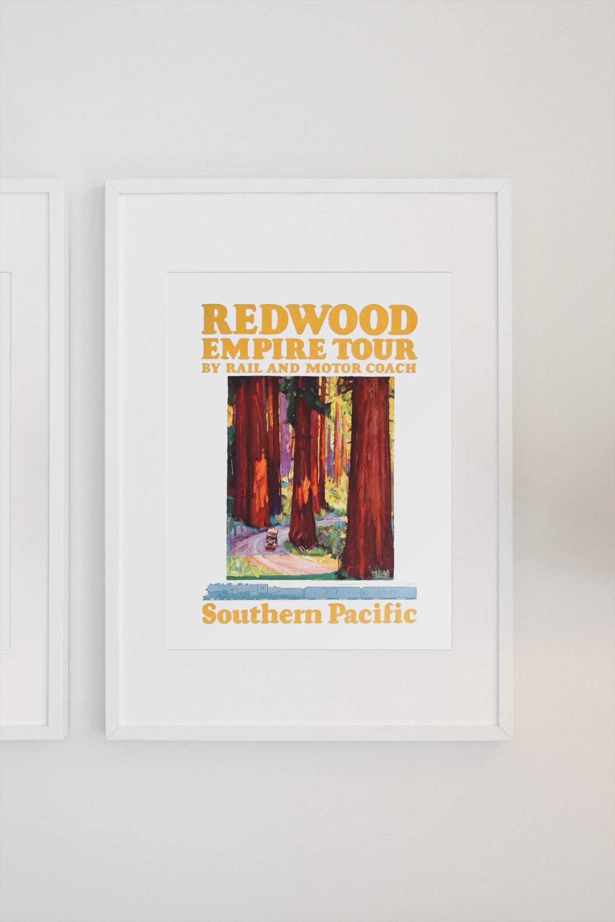 Redwood Empire Tour — Southern Pacific poster on a light wall
