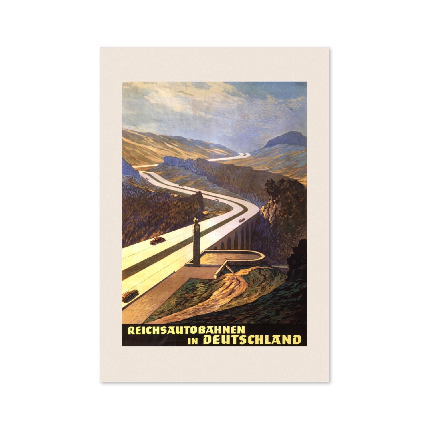Reichsautobahnen in Deutschland poster print