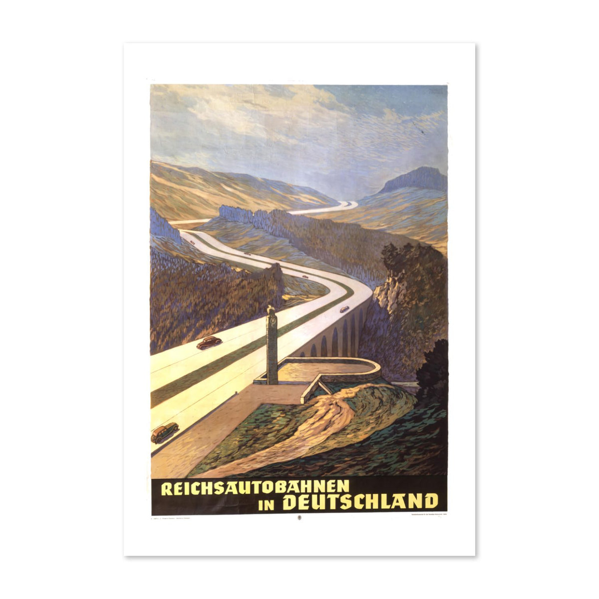 Reichsautobahnen Mountain Road poster print