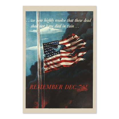 Remember Dec 7th poster print