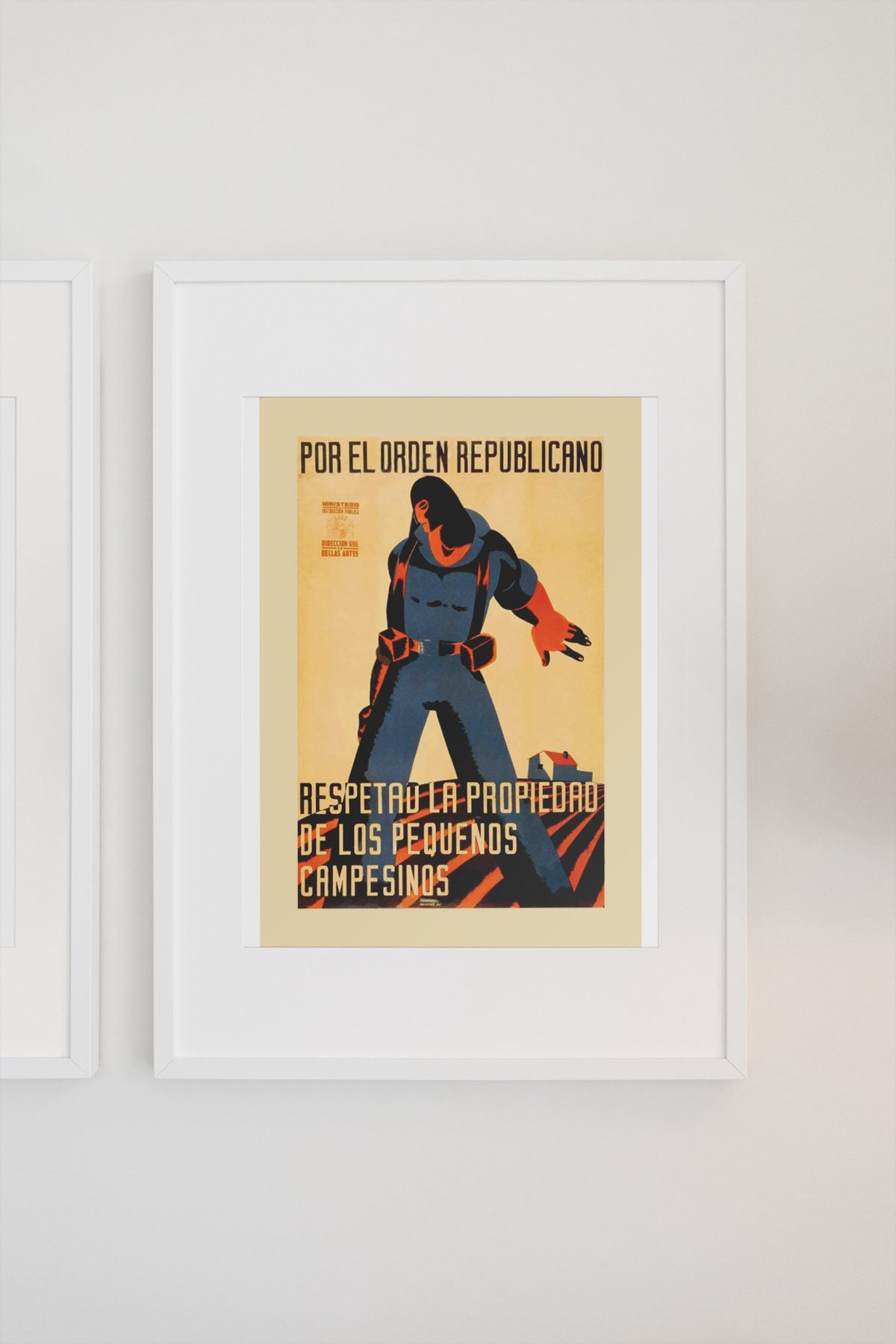 Respect the Small Farmer poster on a light wall