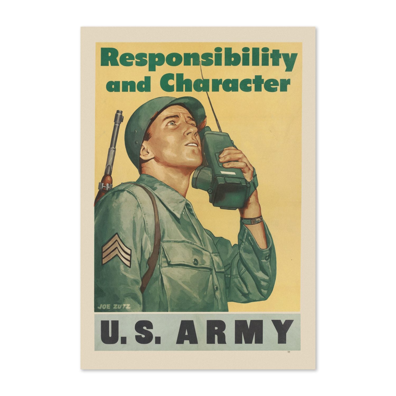 Responsibility and Character — U.S. Army poster print