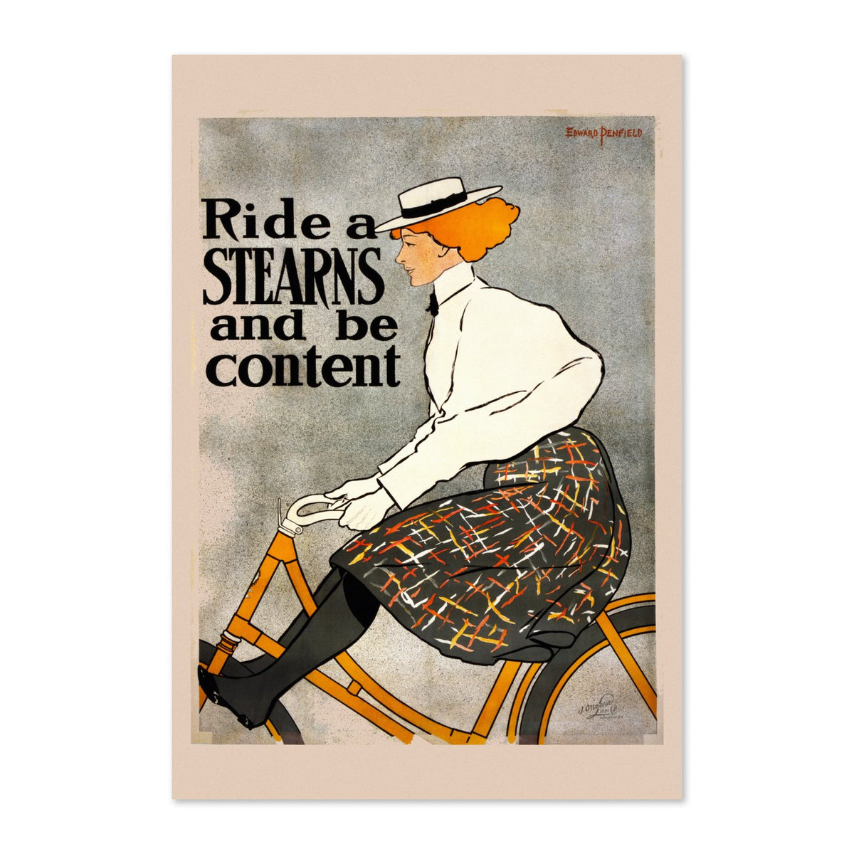 Ride a Stearns and Be Content poster print