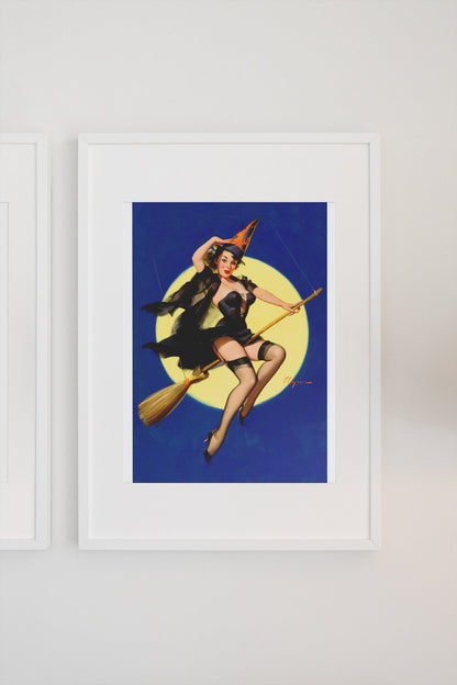 Riding High by Gil Elvgren, pin-up poster — gallery wall