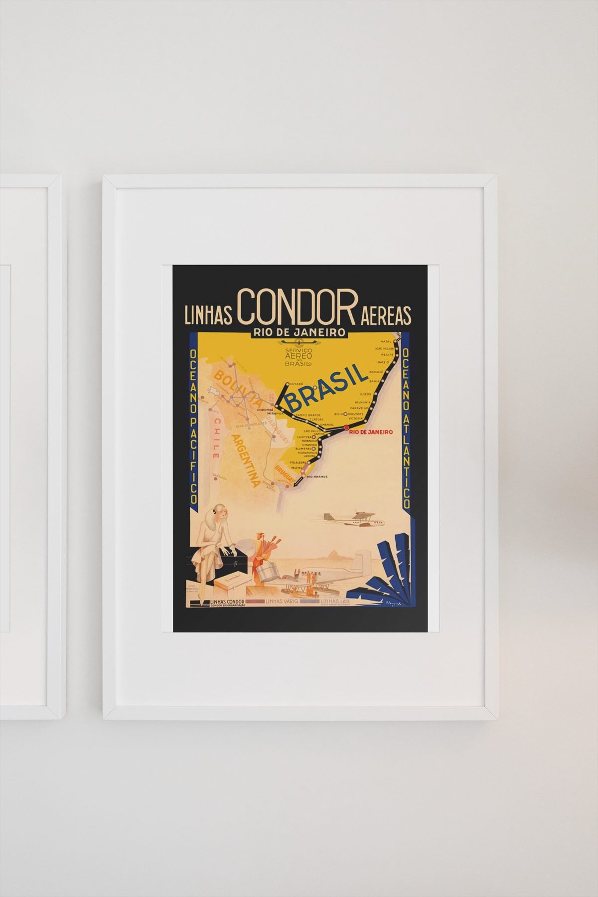 Rio de Janeiro Condor poster on a light wall
