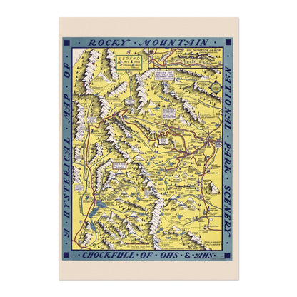 Rocky Mountain National Park 1948 Map vintage print