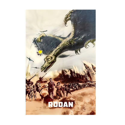 Rodan (1956) Movie Illustrated Art poster print