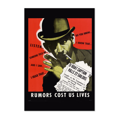 Rumors Cost Us Lives poster print