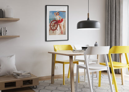 Sailor Girl by Gil Elvgren, pin-up poster — dining room