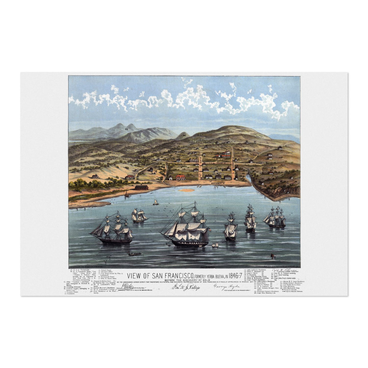 San Francisco 1846 View poster print
