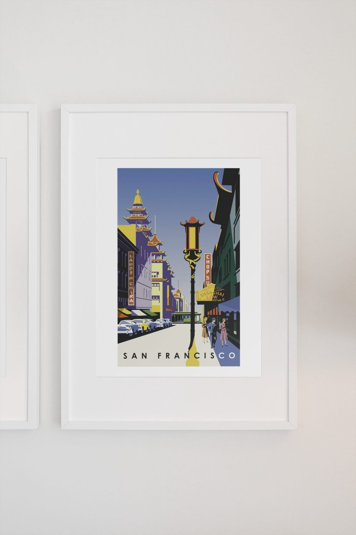 San Francisco Chinatown poster on a light wall