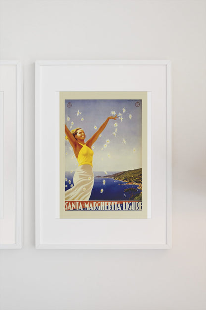 Santa Margherita Ligure poster on a light wall
