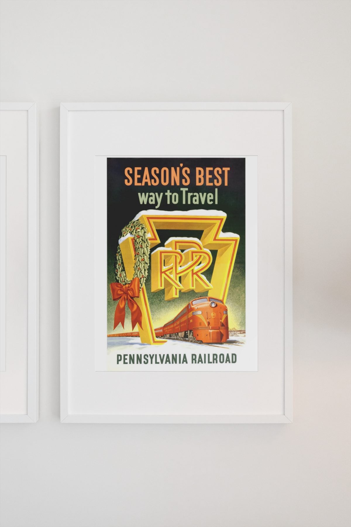 Seasons Best Way to Travel PRR poster on a light wall