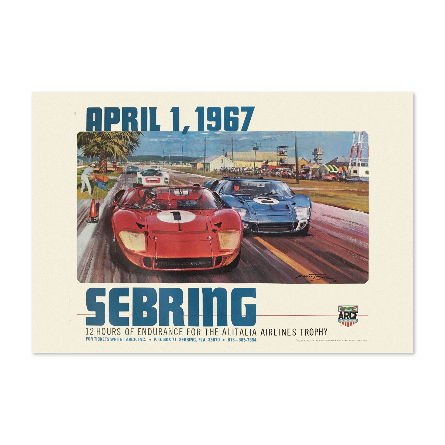 Sebring 12 Hours 1967 poster print