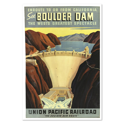 See Boulder Dam Union Pacific poster print