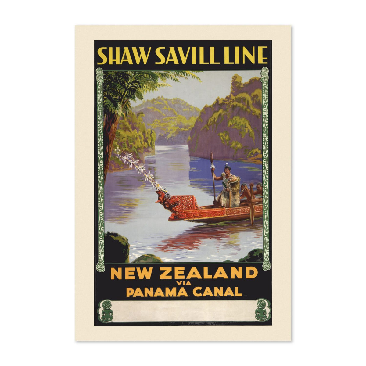 Shaw Savill Line New Zealand poster print