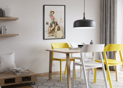 Sitting Pretty by Gil Elvgren, pin-up poster — dining room