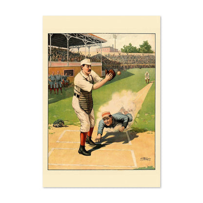 Baseball Home Plate Slide 1897 poster print