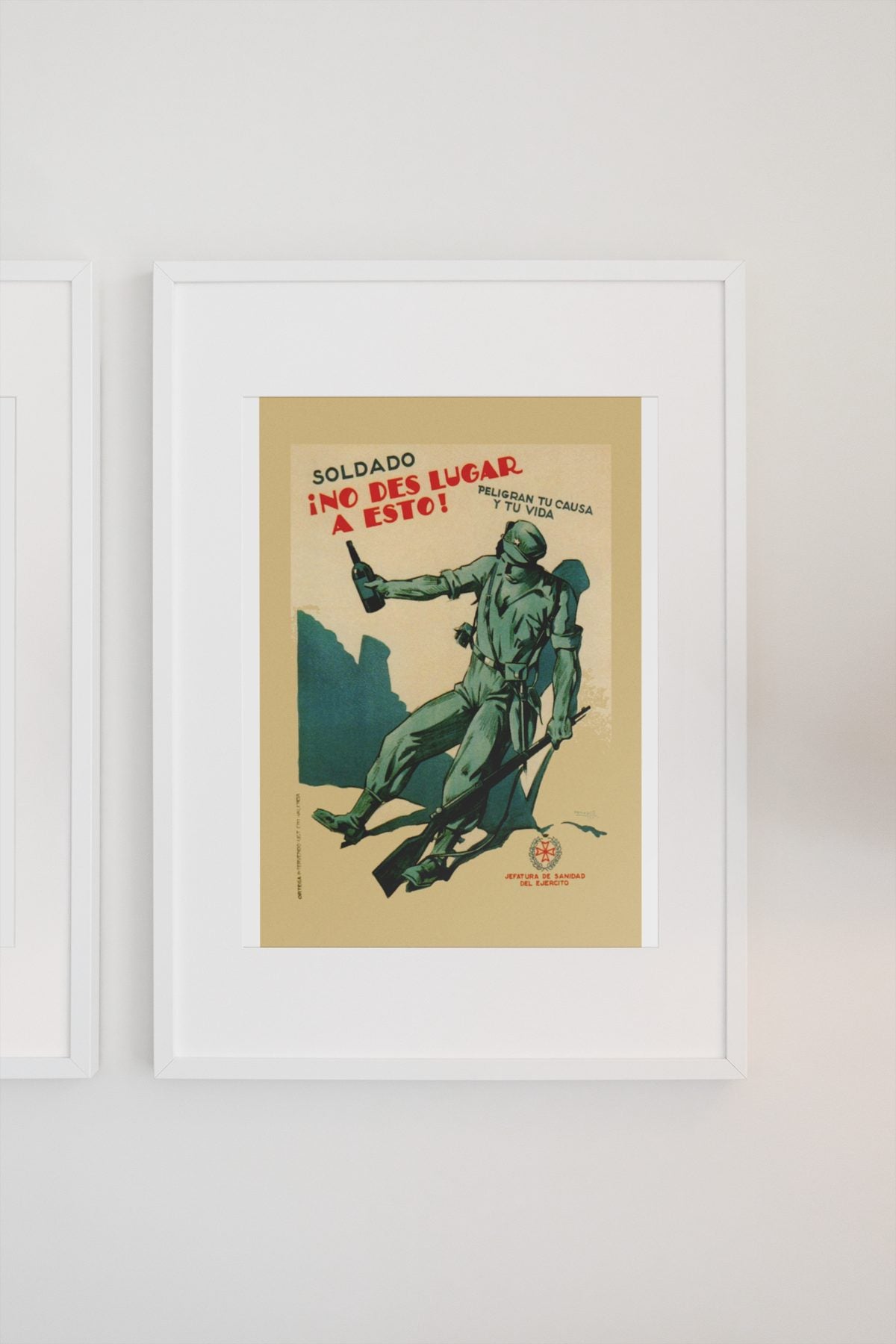 Soldier Dont Let This Happen poster on a light wall