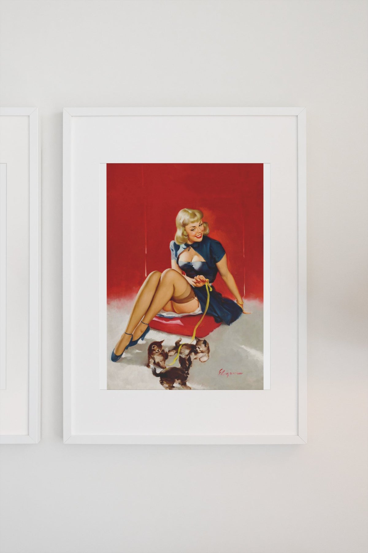 Some Cute Tricks by Gil Elvgren, pin-up poster — gallery wall
