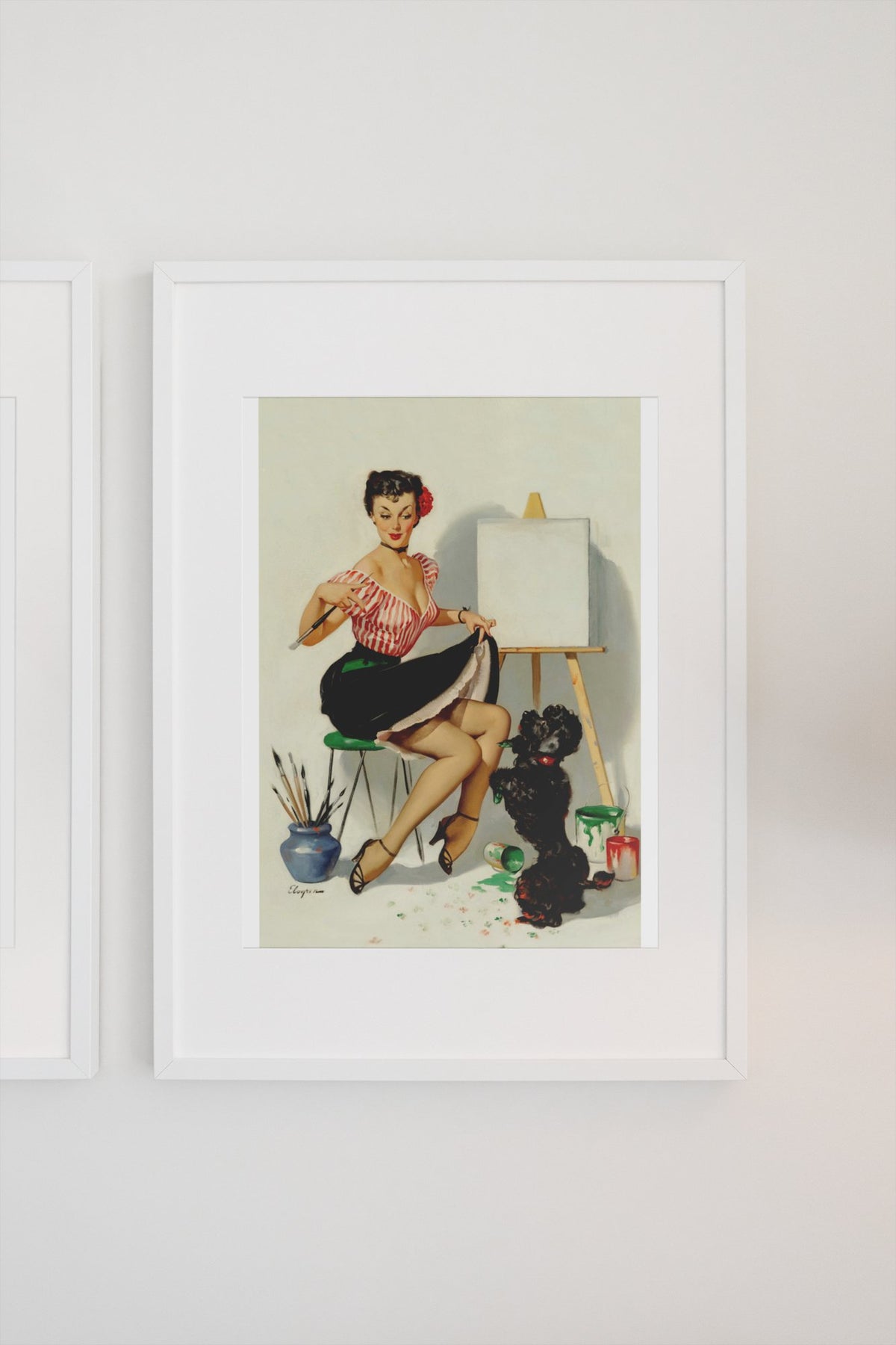 Some Help! by Gil Elvgren, pin-up poster — gallery wall