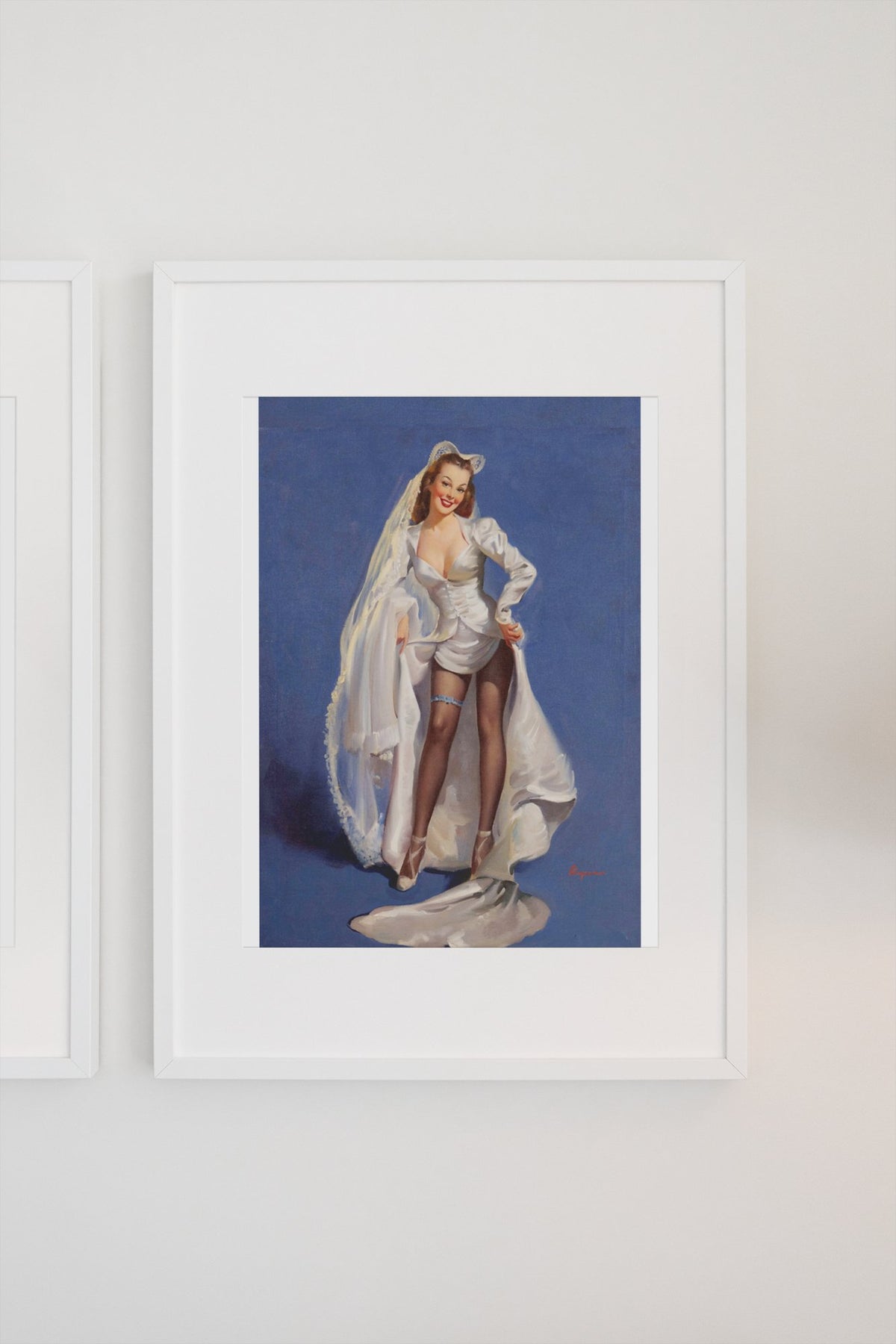 Something Blue by Gil Elvgren, pin-up poster — gallery wall