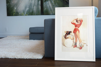 Something New by Gil Elvgren, pin-up poster — living room wall