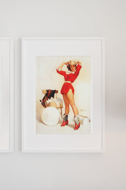 Something New by Gil Elvgren, pin-up poster — gallery wall