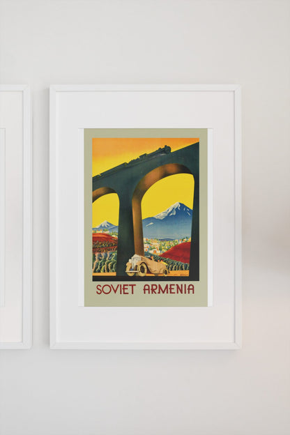 Soviet Armenia poster on a light wall