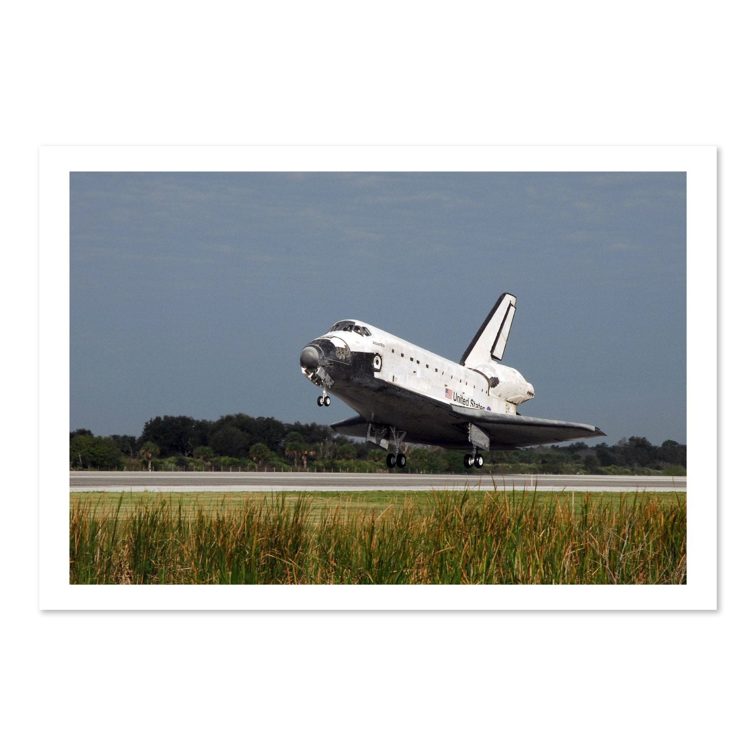 Space Shuttle Atlantis landing poster print