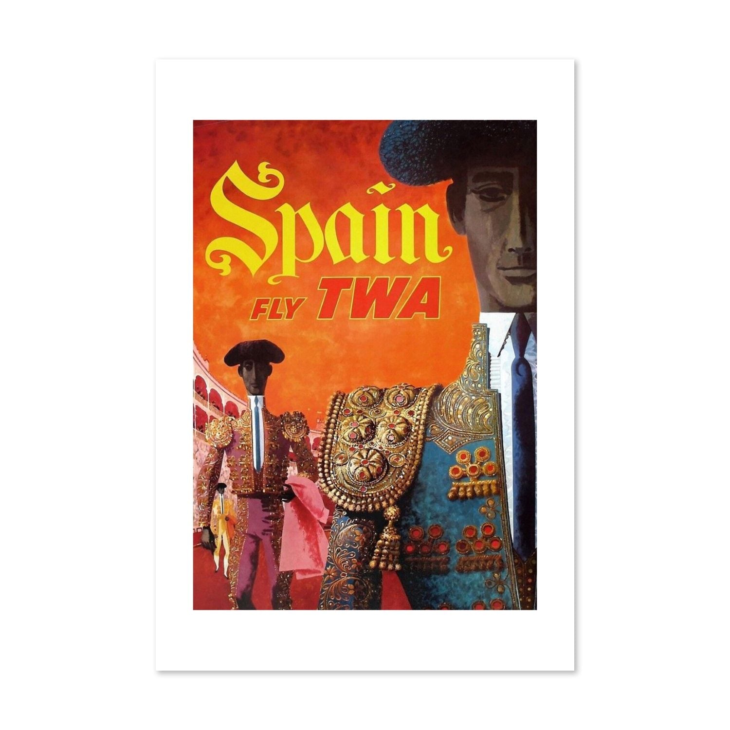 Spain Fly TWA poster print