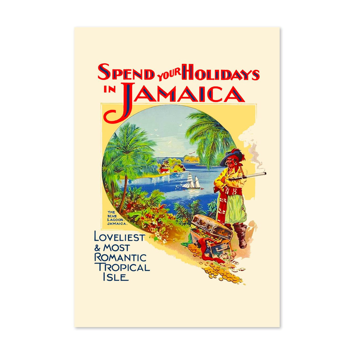 Spend Your Holidays in Jamaica poster print