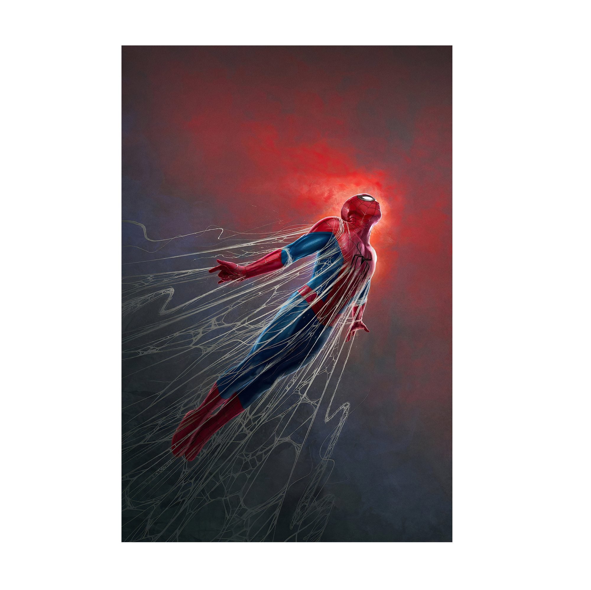 Spider-Man: Brand New Day (2026) Movie Red Glow Art poster print