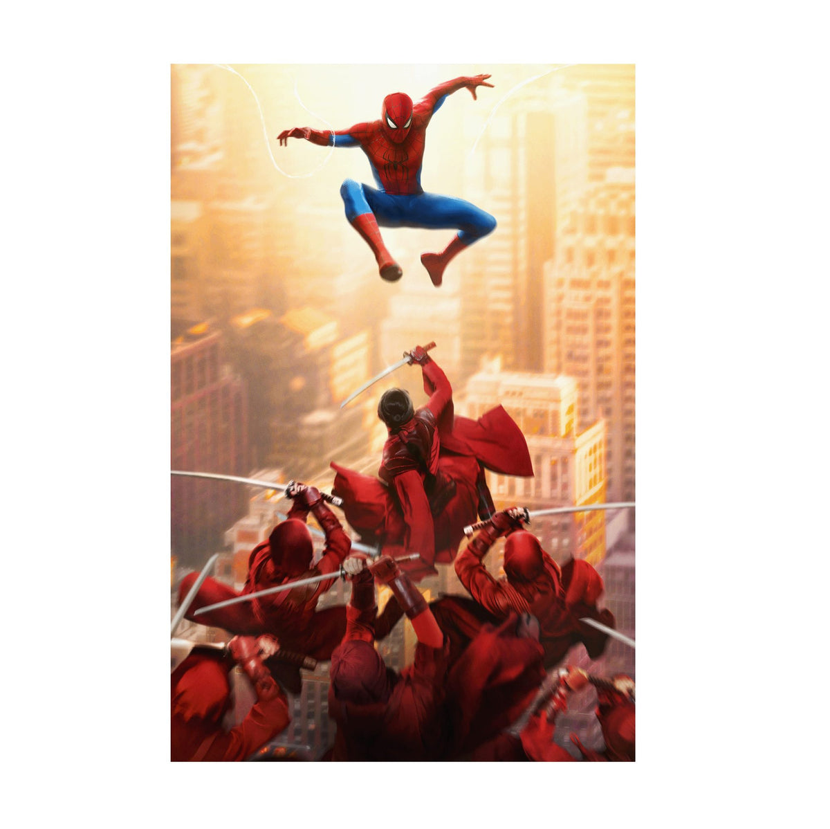 Spider-Man: Brand New Day (2026) Movie Red Stripe Art poster print
