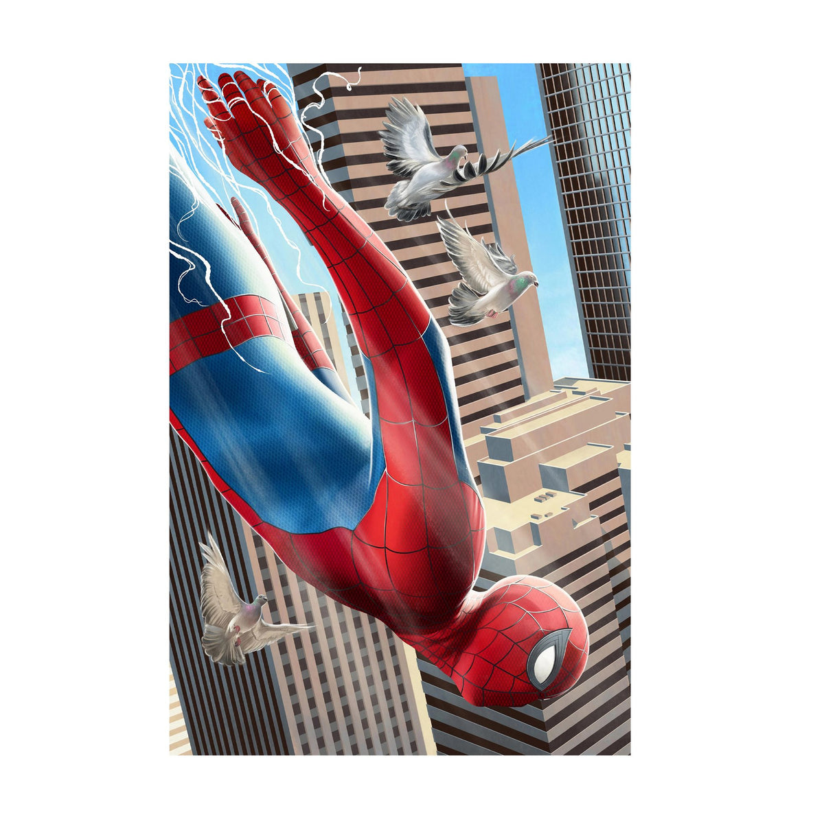 Spider-Man: Brand New Day (2026) Movie Skyscraper Dive Art poster print