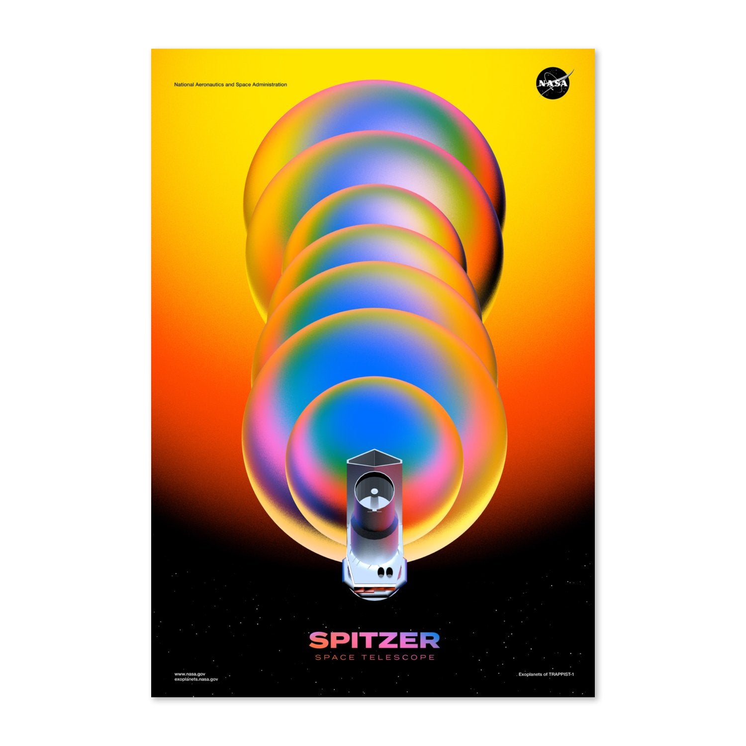 Spitzer Space Telescope poster print