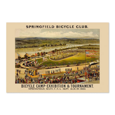 Springfield Bicycle Club 1883 poster print