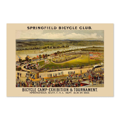 Springfield Bicycle Club 1883 poster print