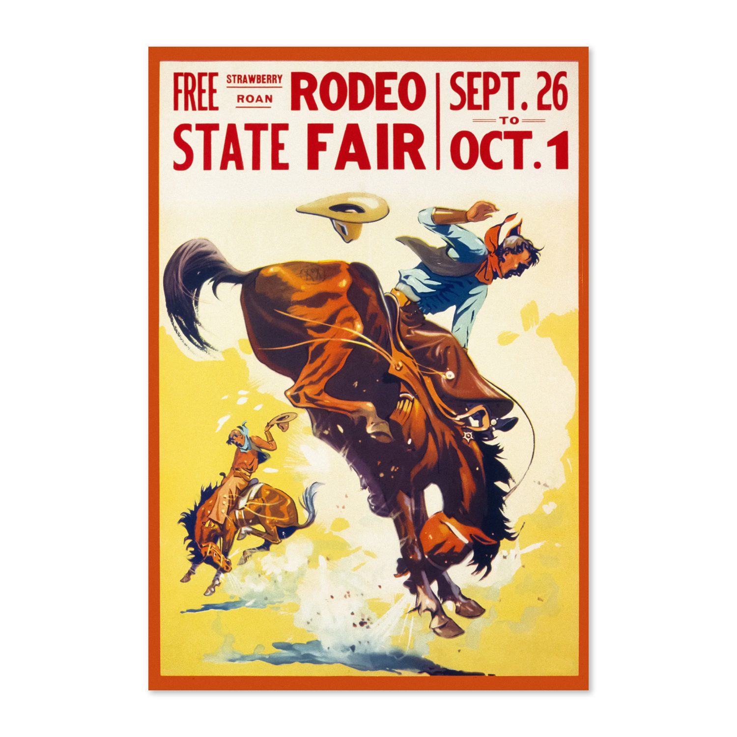State Fair Rodeo Bronc Rider poster print
