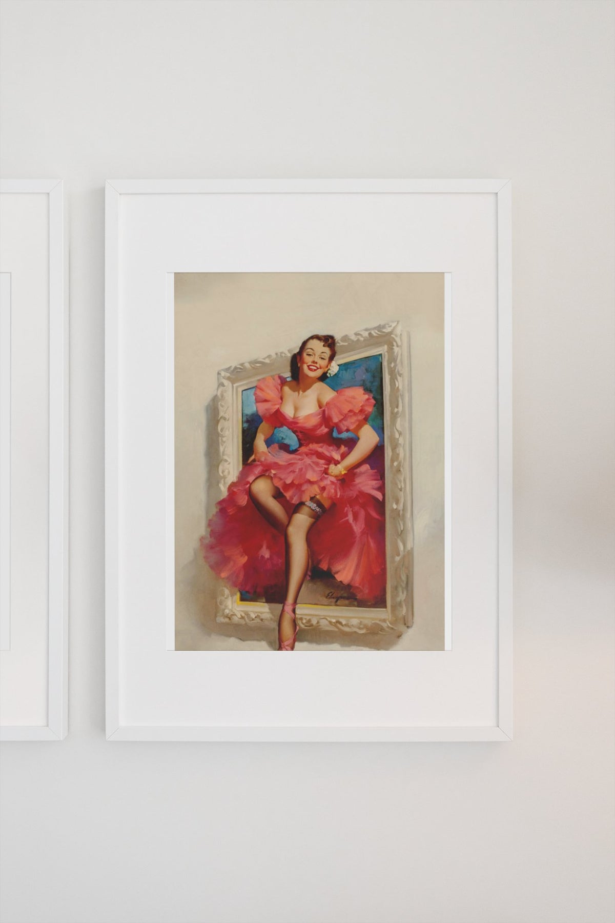 Stepping Out by Gil Elvgren, pin-up poster — gallery wall