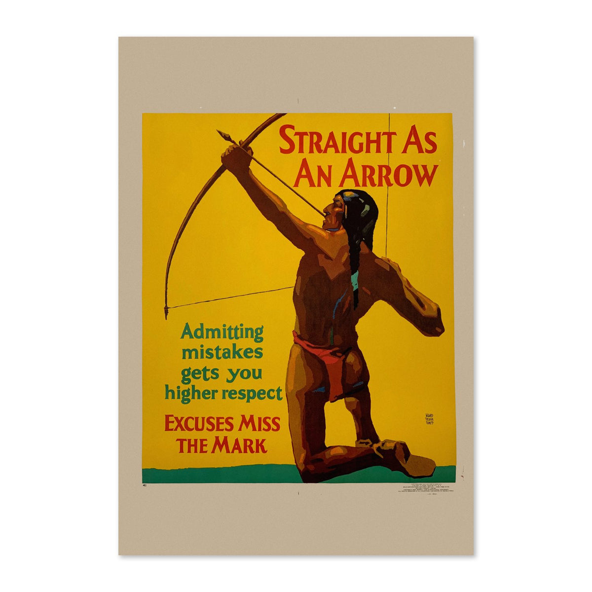 Straight as an Arrow poster print