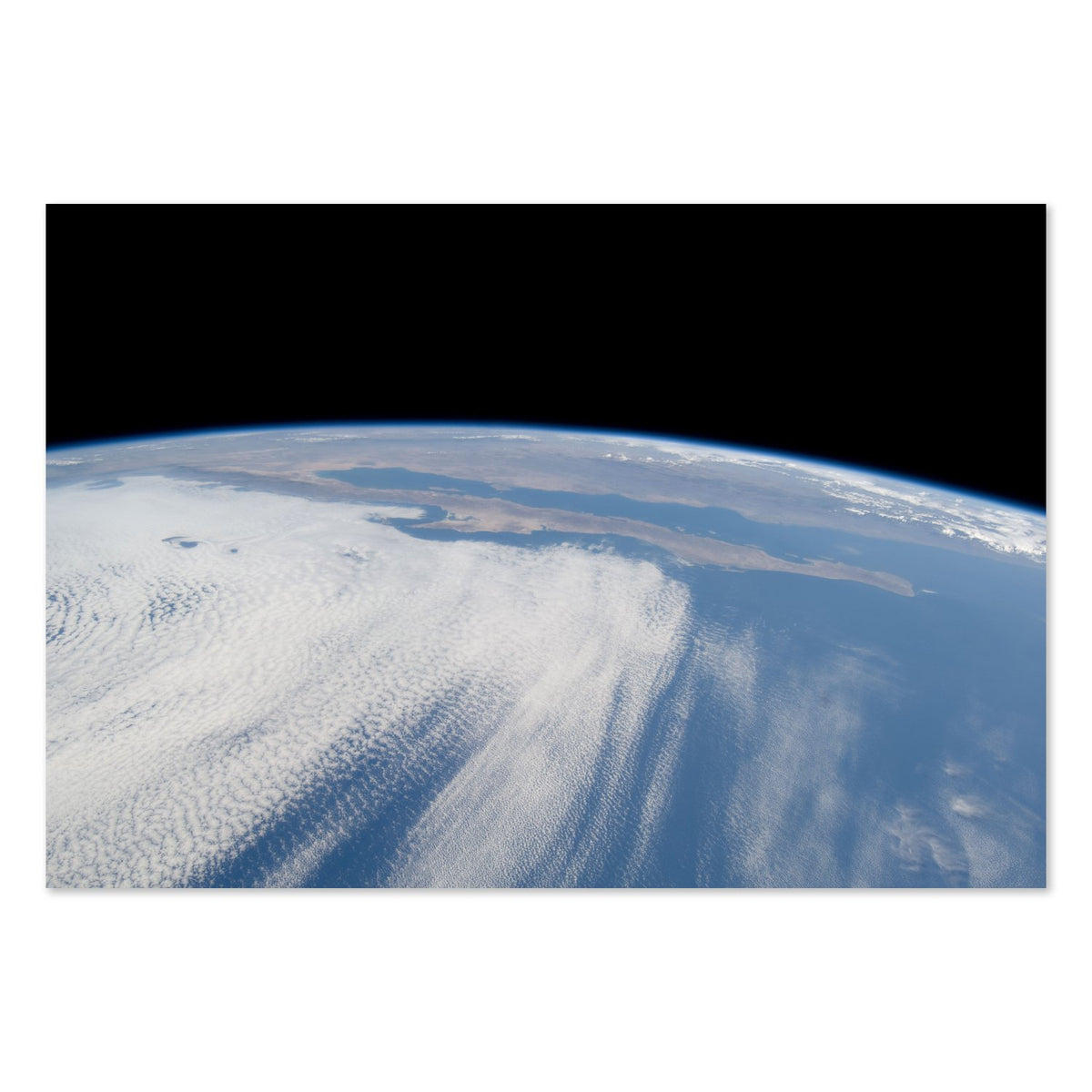 STS-125 view of Earth from Space Shuttle Atlantis poster print