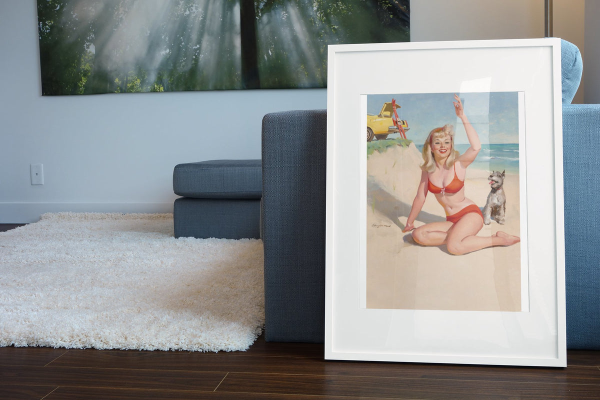 Summer Fun by Gil Elvgren, pin-up poster — living room wall